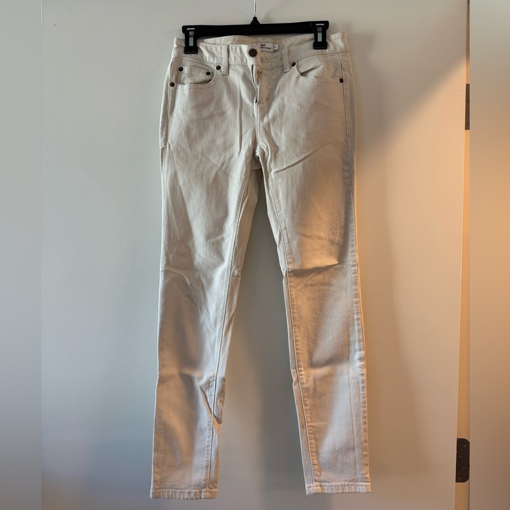 Vineyard Vines Cream Skinny Jeans